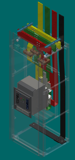 3D модель Панель распределительного щита ЩО на EATON PSL 1600 А
