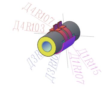 Чертеж Скользящая опора для сильфонного компенсатора 108мм