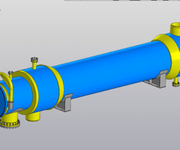 3D модель Разработка теплообменного оборудования для охлаждения синтез-газа после стадии метанирования