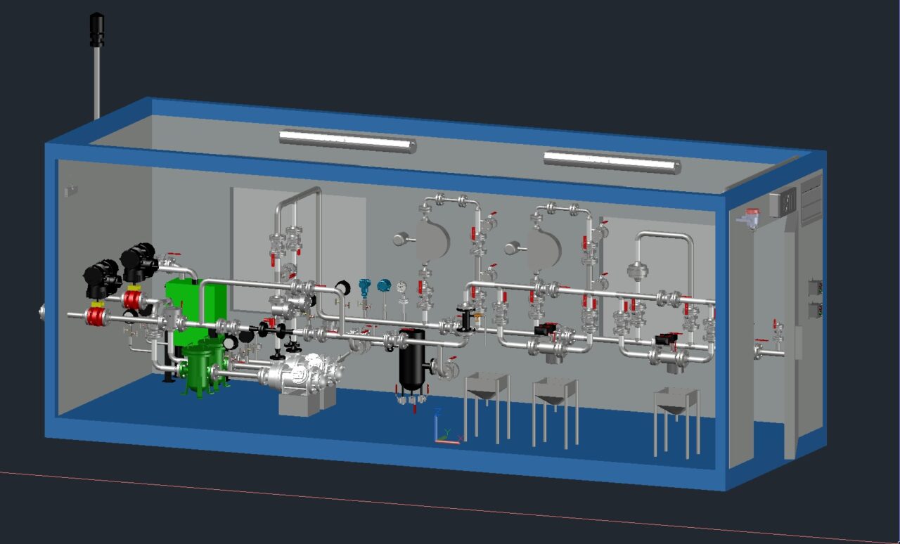 3D модель Блок измерения качества нефти (БИК)