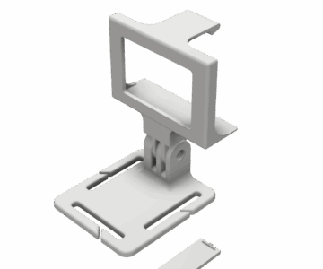 3D модель Крепление на грудной ремень для камер AKASO Brave 4 Pro и V50 Elite