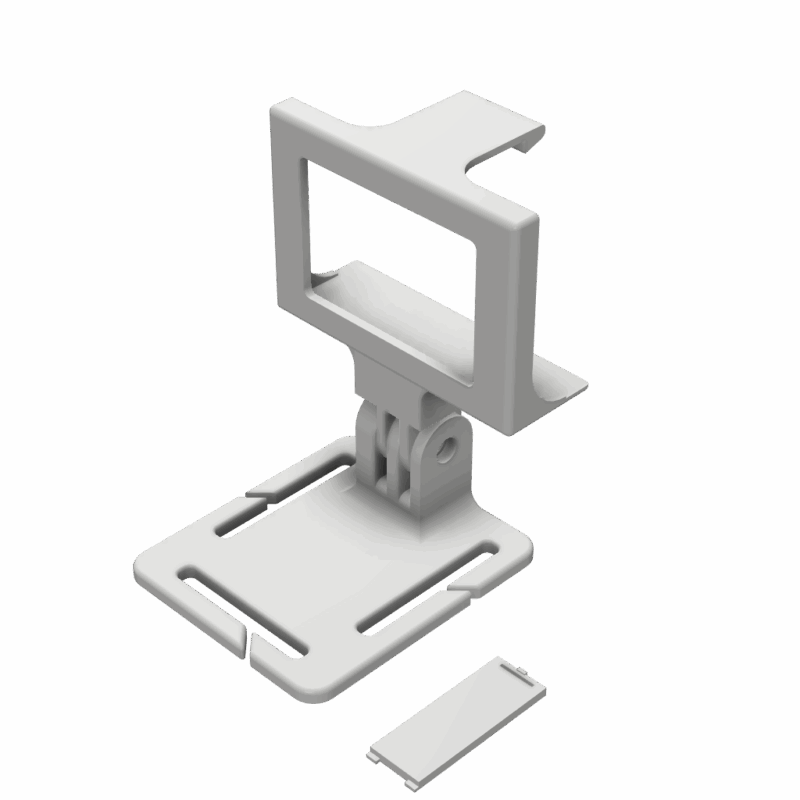 3D модель Крепление на грудной ремень для камер AKASO Brave 4 Pro и V50 Elite