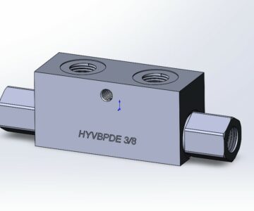 3D модель Гидрозамок двухсторонний HYVBPDE 3/8"