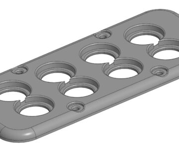 3D модель Крышка для корпуса Chint 8 сальников pg16