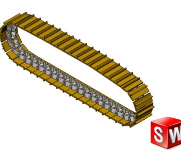 3D модель Гусеница бульдозера KOMATSU D65 / SHANTUI SD16