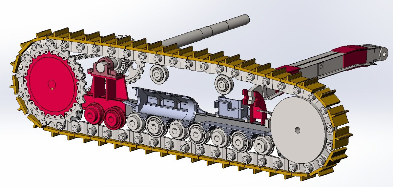 3D модель Гусеница бульдозера KOMATSU D65 / SHANTUI SD16