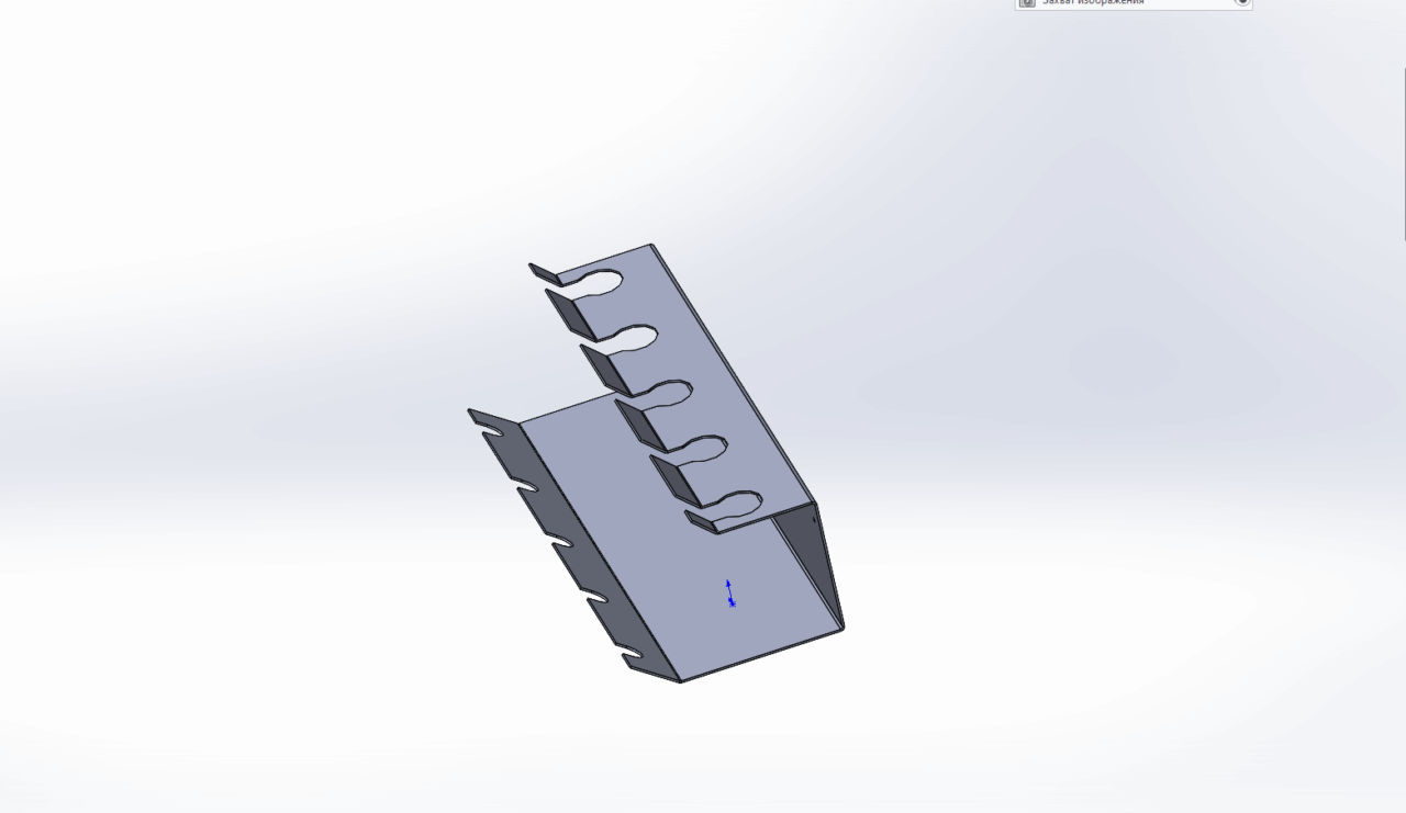 3D модель Кронштейн для 5-ти краскопультов