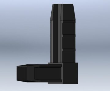 3D модель Коннектор 2 для профилей 15x15 мм пластик черный