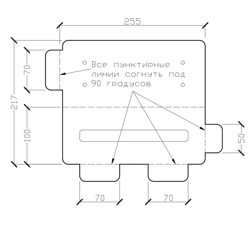 Чертеж Подставка под PS5