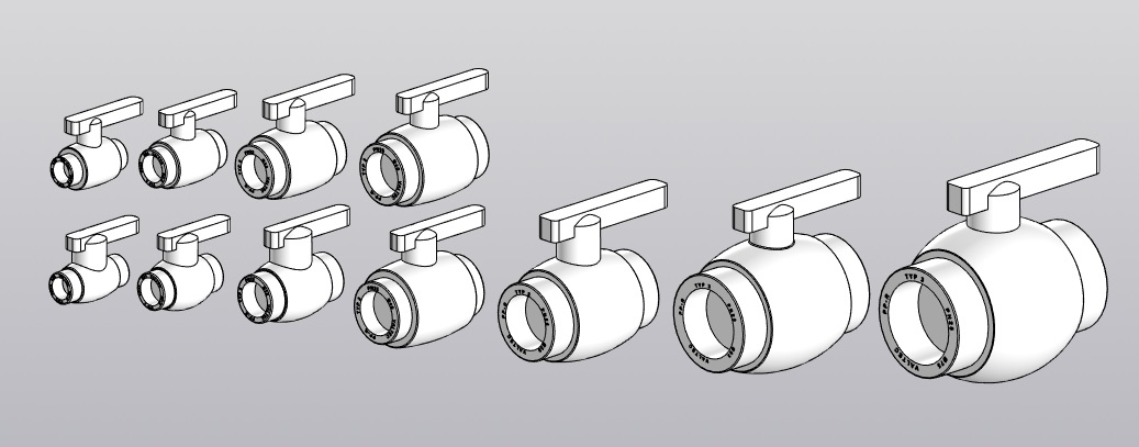 3D модель Шаровые краны PP-R
