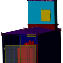 3D модель КТП 630 кВА киоскового типа тупиковая
