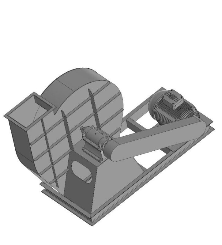 3D модель Вытяжной вентилятор дымовых газов промышленного котла