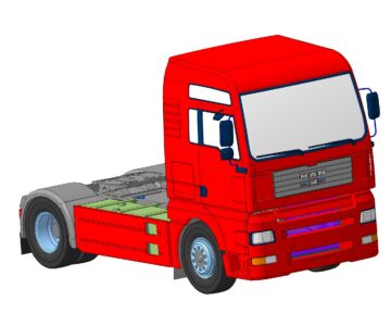 3D модель Габаритная модель автомобиля MAN TGA 6 x 2