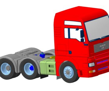 3D модель Габаритная модель автомобиля MAN TGA 6 x 4