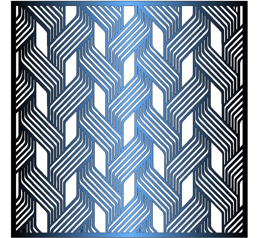 Чертеж Декоративная панель лазерной резки 1000х1000 мм