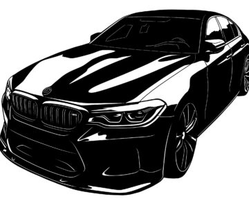 Чертеж Панно на стену BMW
