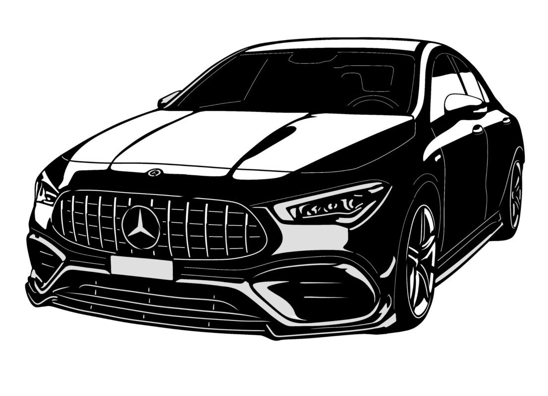 Чертеж Панно на стену Mersedes-benz