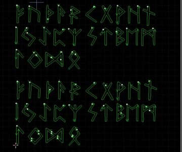 Чертеж Руны для лазерной резки