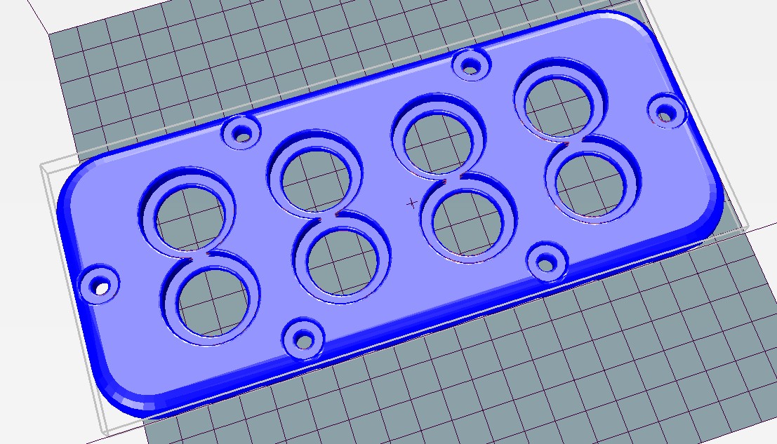 3D модель Крышка для корпуса Chint 8 сальников pg16