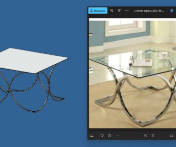 3D модель Журнальный столик в стиле лофт