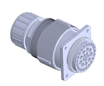 3D модель Соединитель типа СЦБ-35Р (розетка), СЦБ-35В (вилка)