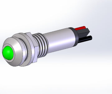3D модель Светодиод XD8-2W-G-12VDC