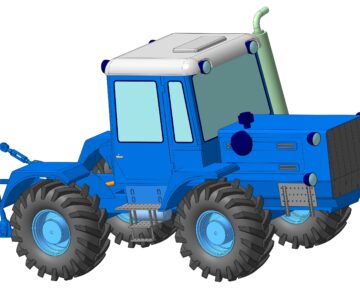 3D модель Габаритная модель трактора Т - 150 КМ