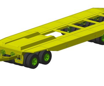3D модель Габаритная модель прицепа (трал) Р - 50