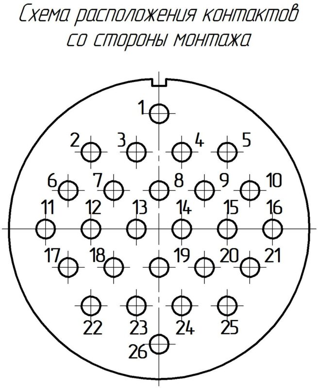 3D модель Модель соединителя ШР48ПК26НШ2 (вилка)