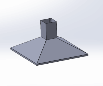 3D модель Параметрическая модель вытяжного зонта