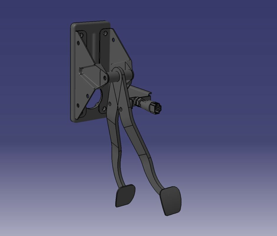 3D модель Педаль тормоза с кронштейном ГАЗон NEXT (A21R23-3504408-10)