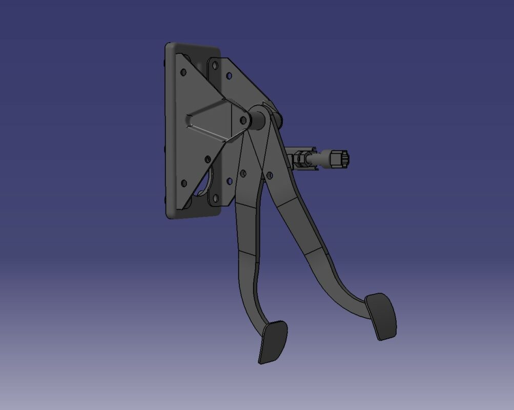 3D модель Педаль тормоза с кронштейном ГАЗон NEXT (A21R23-3504408-10)