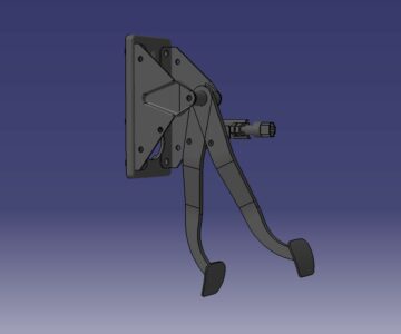 3D модель Педаль тормоза с кронштейном ГАЗон NEXT (A21R23-3504408-10)