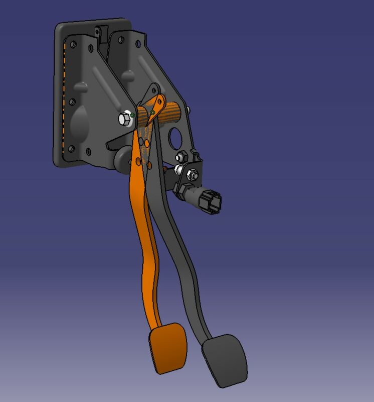 3D модель Педаль сцепления с кронштейном ГАЗон NEXT C41R11-1602408 (C41R13-1602408)