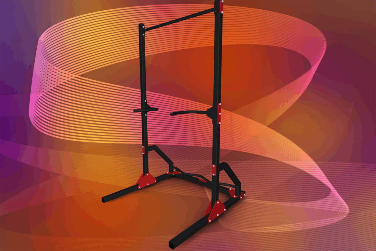 3D модель Турник+брусья+W-образная перекладина для отжиманий (напольный разборный регулируемый)