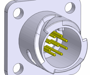3D модель Разъем байонетный FQ14-9ZJ