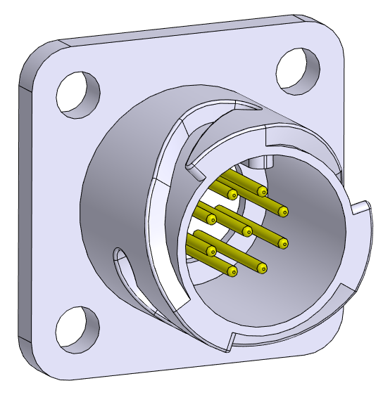3D модель Разъем байонетный FQ14-9ZJ
