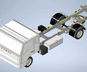 3D модель Рама КАМАЗ Компас 9 КБ 4475
