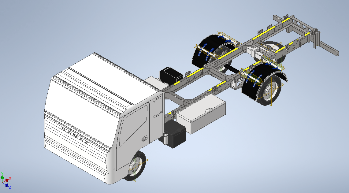 3D модель Рама КАМАЗ Компас 9 КБ 4475