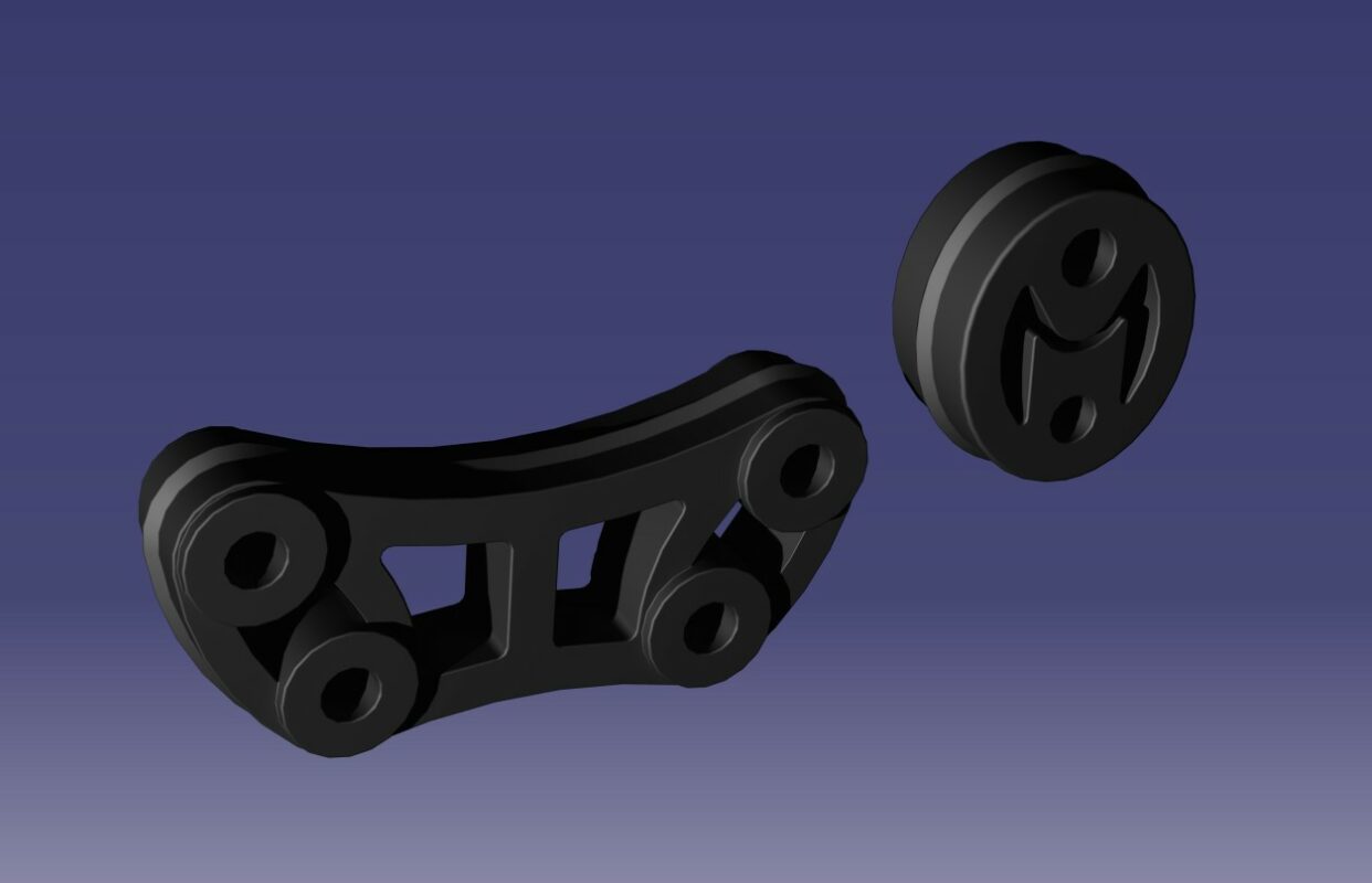 3D модель Подушки глушителя ГАЗель NEXT, ГАЗон NEXT (RGC40R13-1203163, RG3221-1203163)