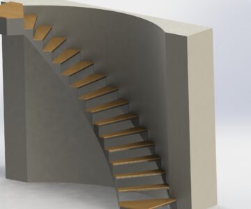 3D модель Лестница винтовая сегментная