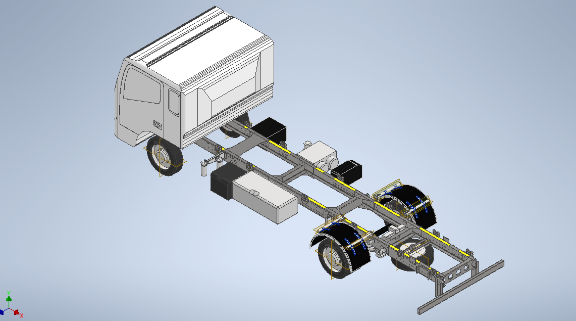 3D модель Рама КАМАЗ Компас 9 КБ 4475