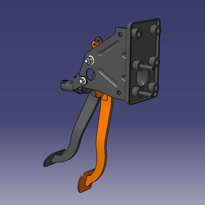 3D модель Педаль сцепления с кронштейном ГАЗон NEXT C41R11-1602408 (C41R13-1602408)