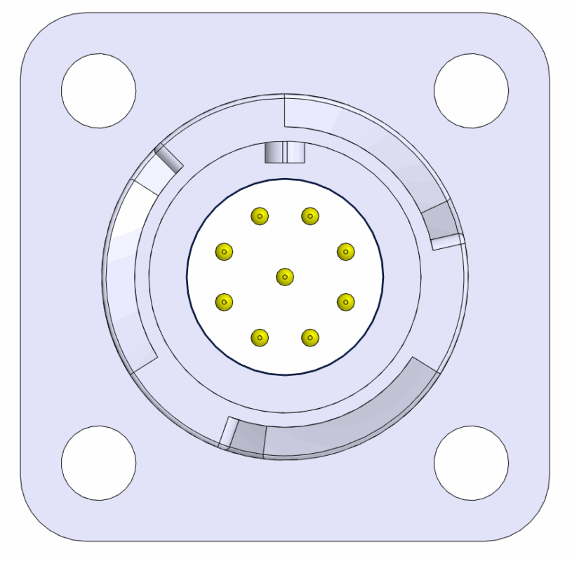 3D модель Разъем байонетный FQ14-9ZJ