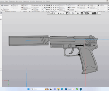 3D модель Макет пистолет HK USP 1:10