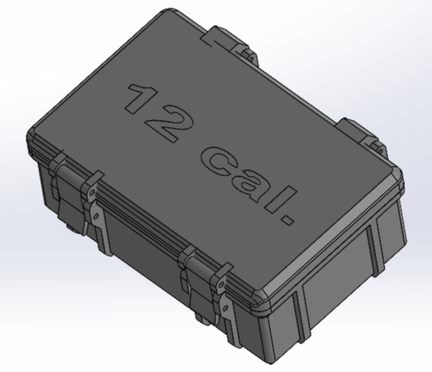 3D модель Короб для патронов 12 калибра