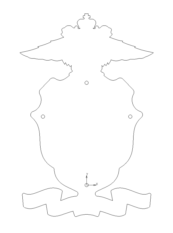 Чертеж Эмблема МВД РФ УБЭП