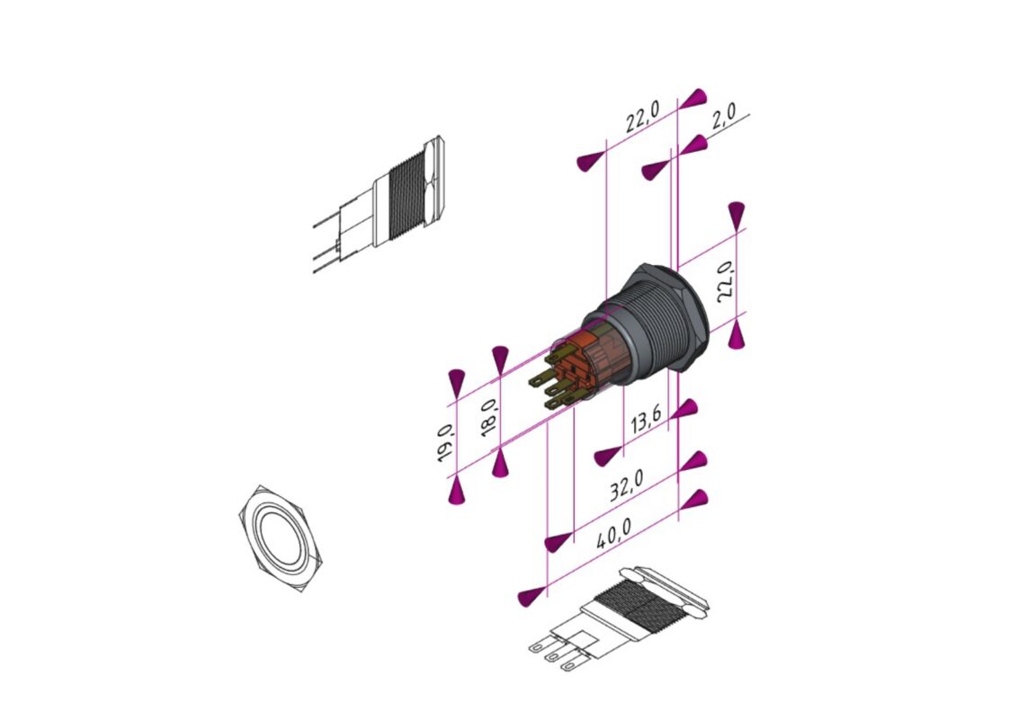 3D модель Кнопка S-pro 67 - 221