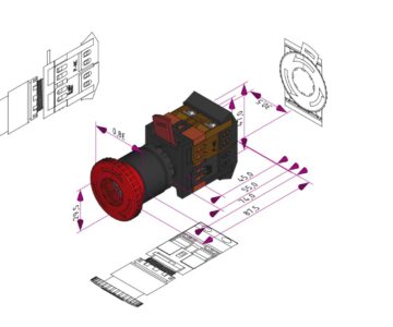 3D модель ANE-22 Кнопка аварийная
