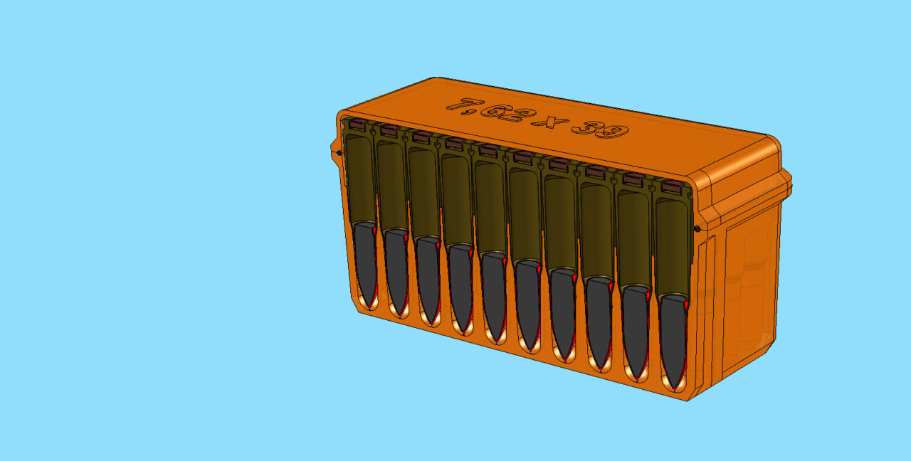 3D модель Коробка для патронов 7,62х39